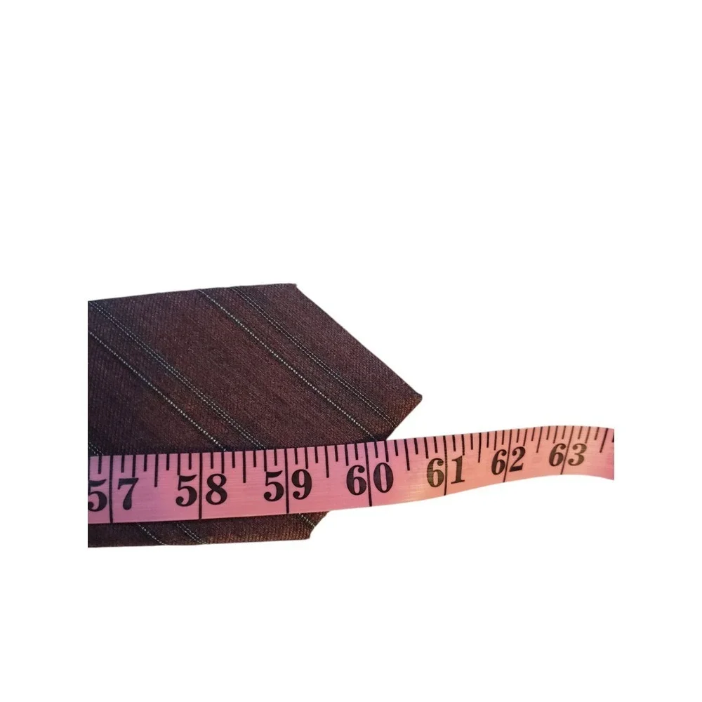 Kenneth Cole New York Mens Tie Necktie Designer Burgundy Black White Stripe‎